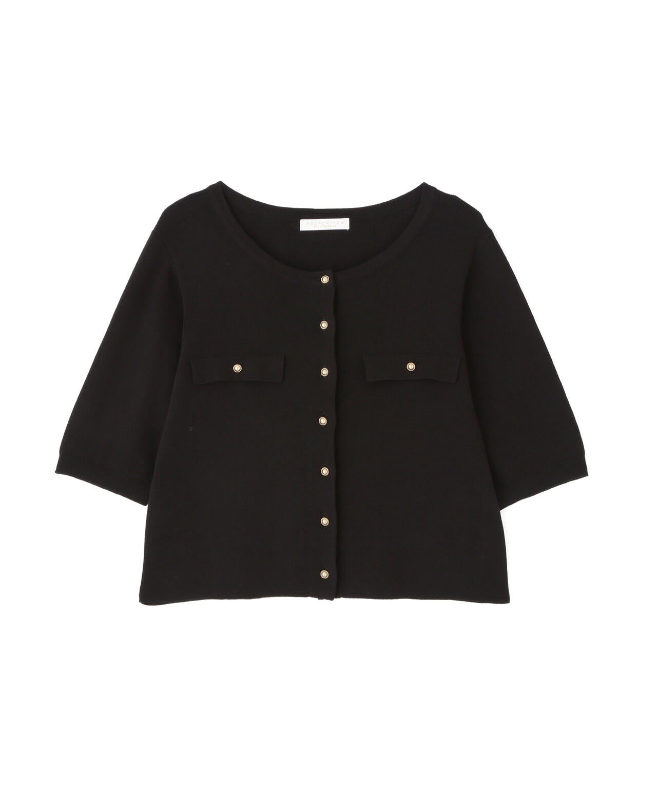 ショート半袖カーディガン