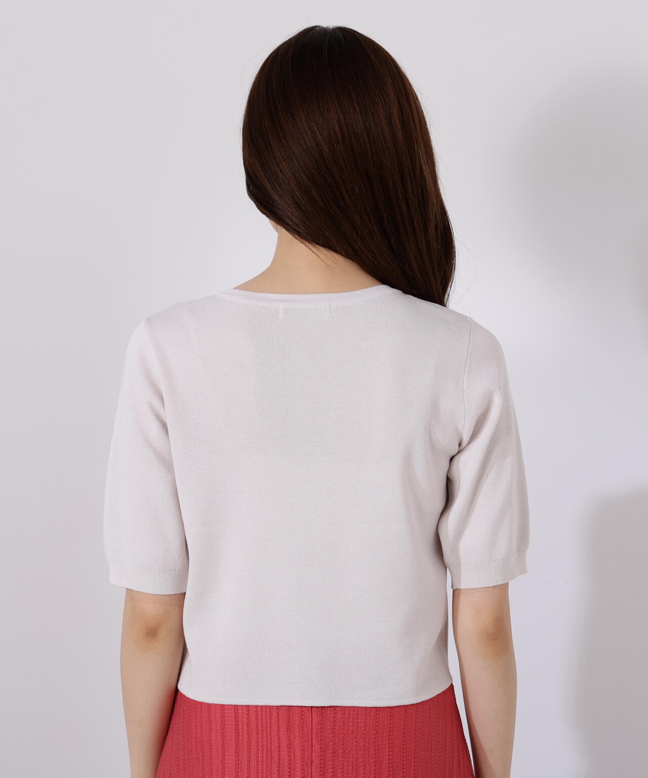 ショート半袖カーディガン