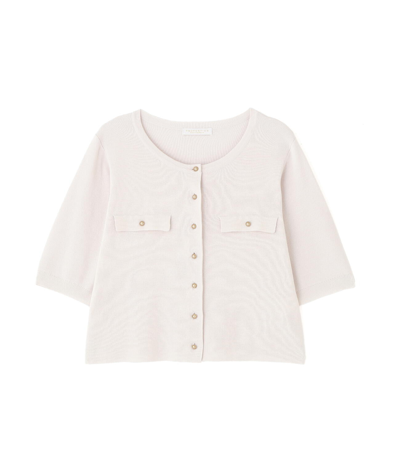 ショート半袖カーディガン