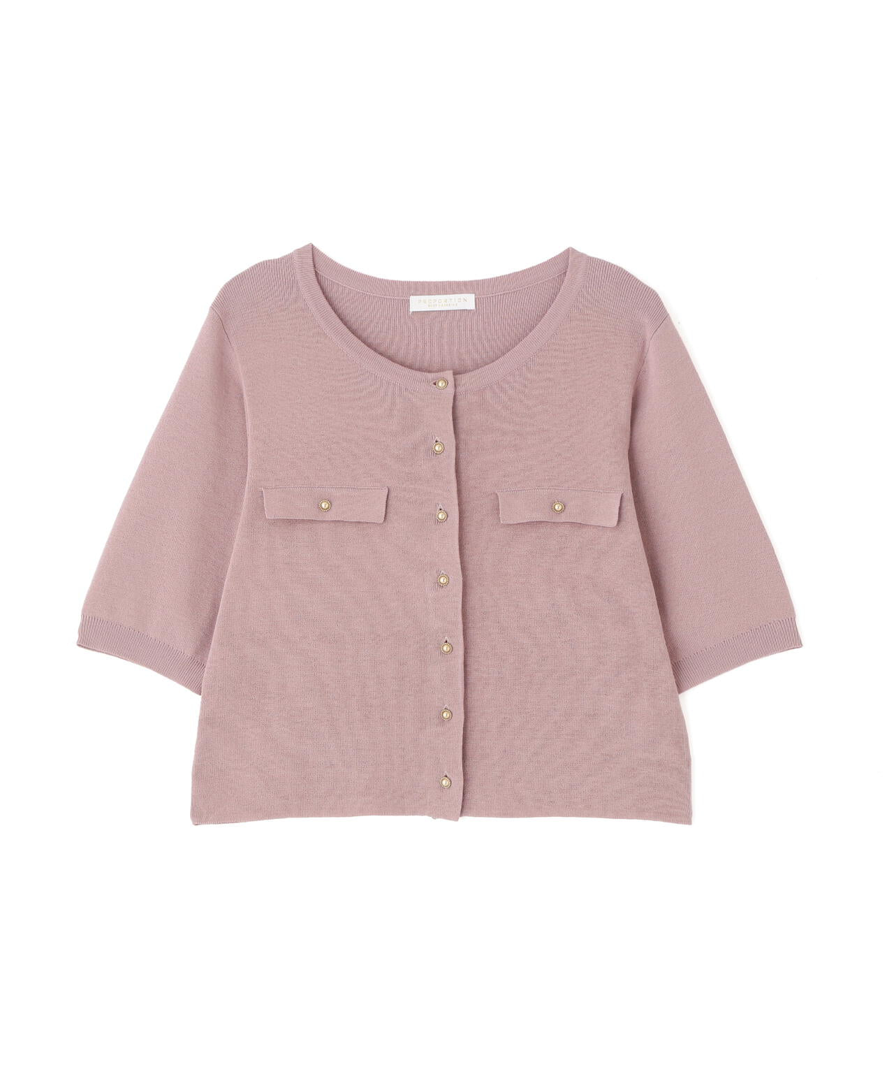 ショート半袖カーディガン