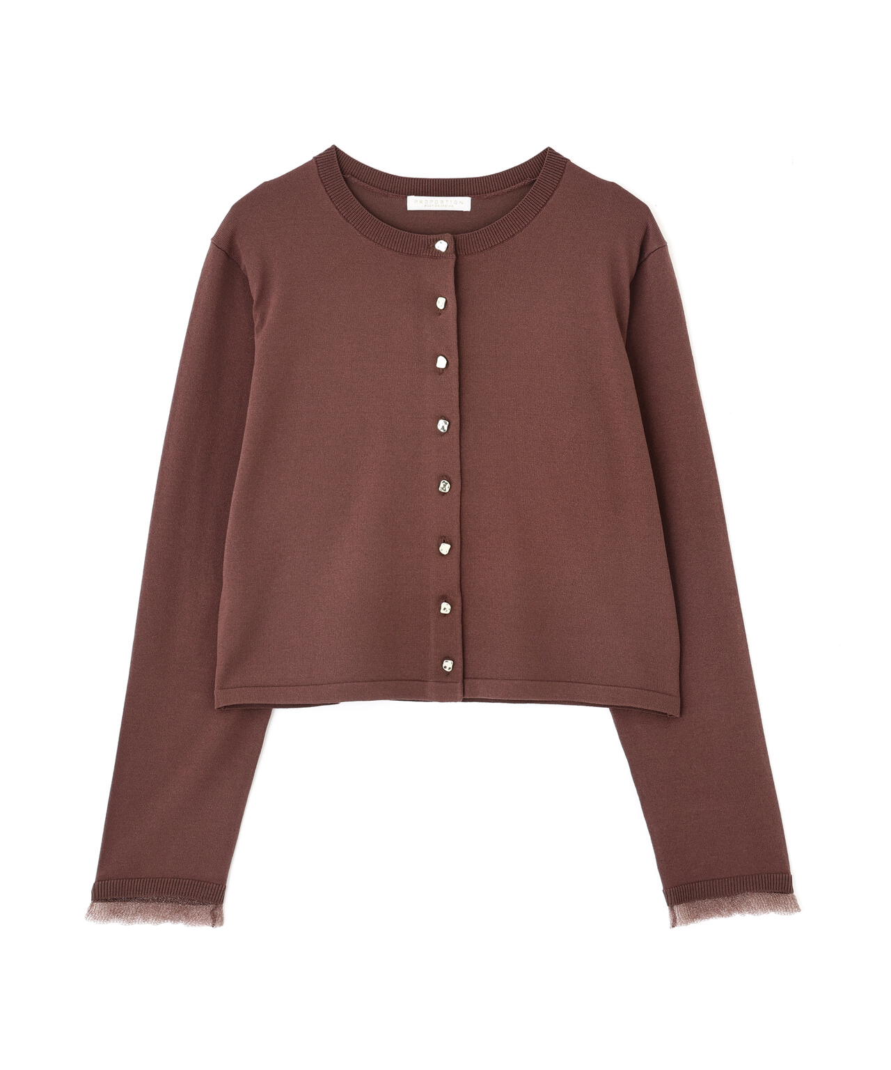 <ハンドウォッシャブル>ゴールド釦カーディガン