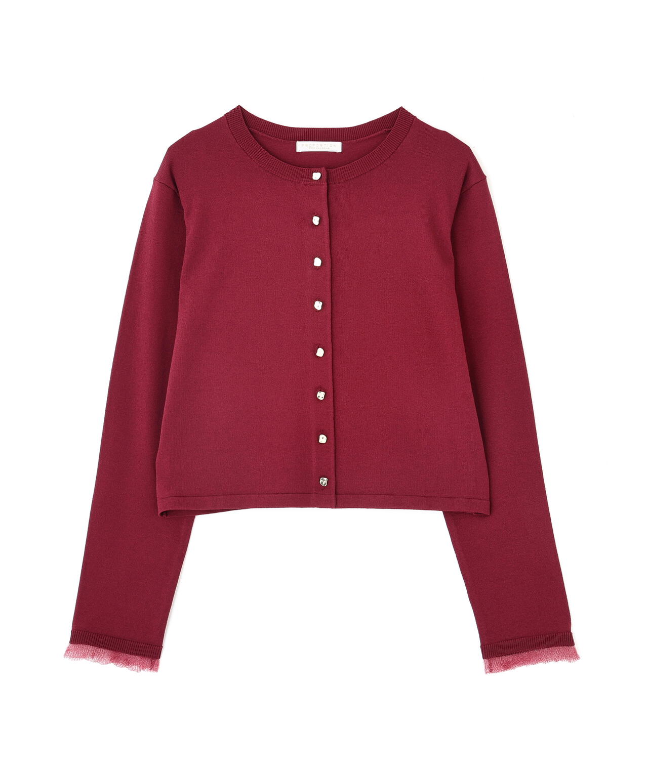 <ハンドウォッシャブル>ゴールド釦カーディガン