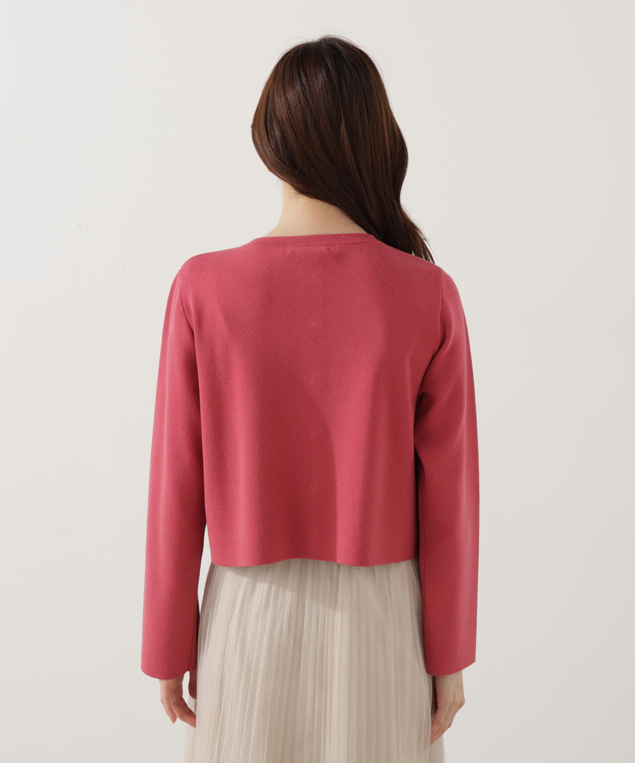 【青島心さん着用】<ハンドウォッシャブル>シルク混ニットカーディガン