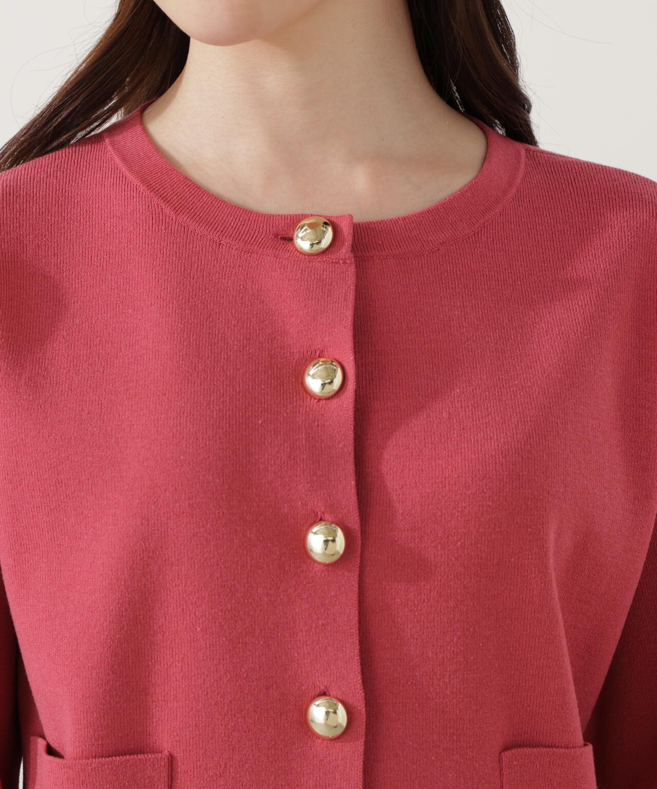 【青島心さん着用】<ハンドウォッシャブル>シルク混ニットカーディガン