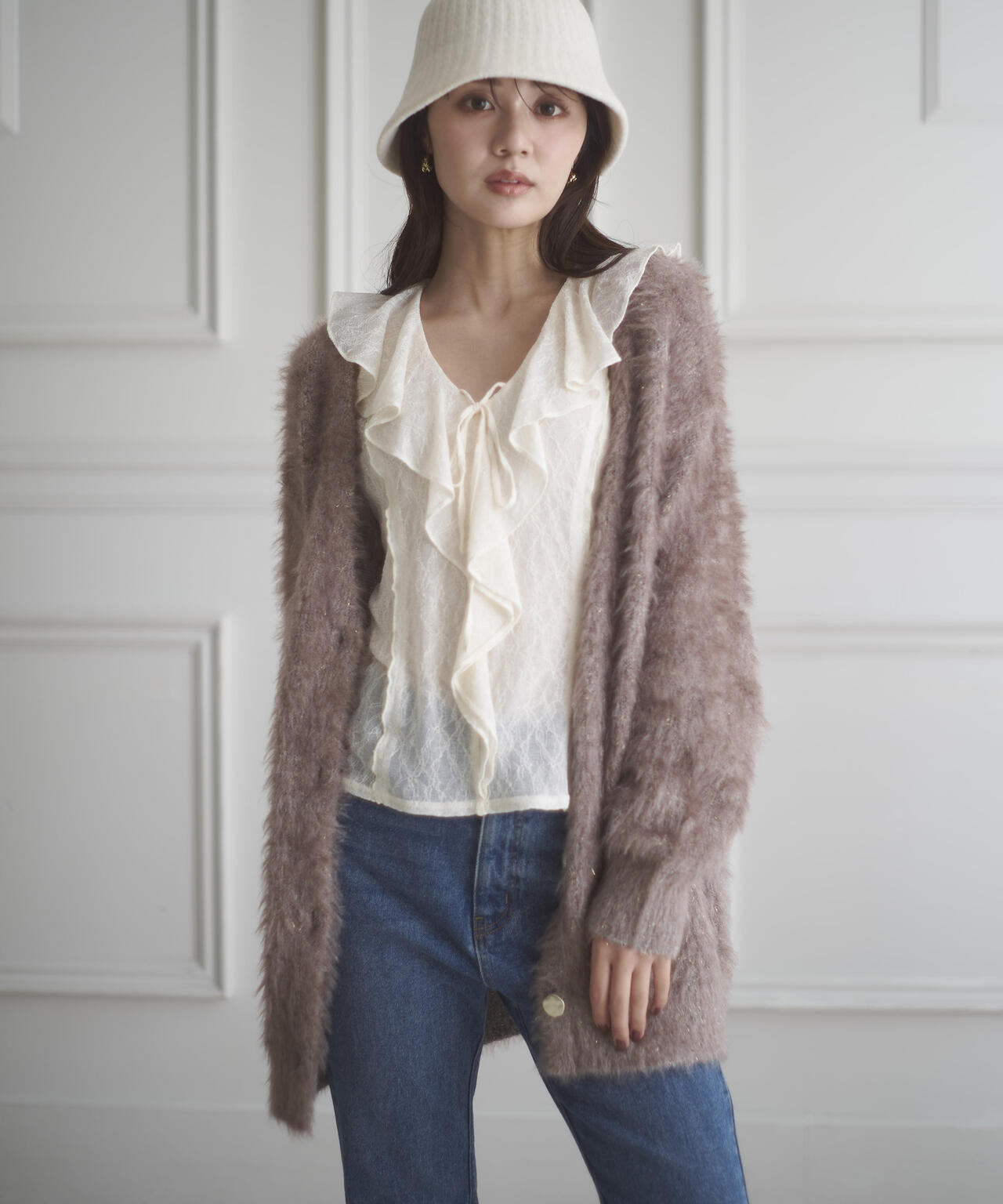 【青島心さん着用】キャットBIGカーディガン