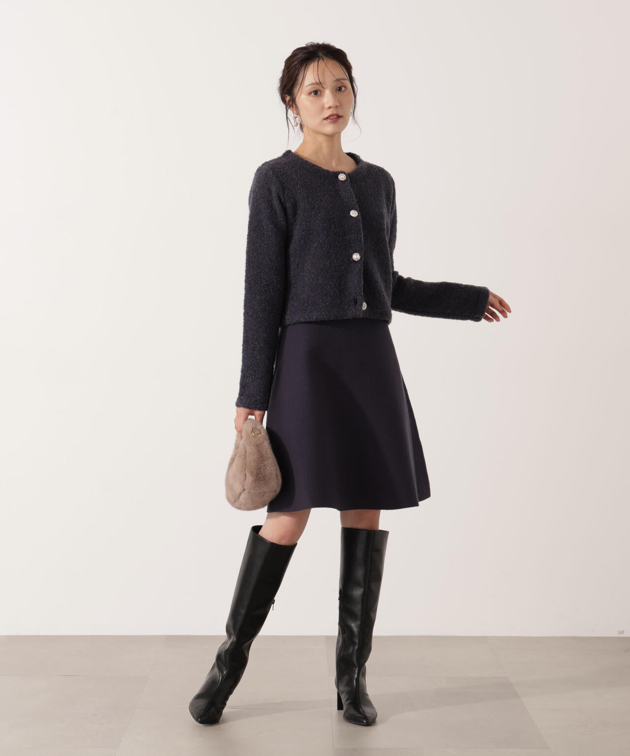 《EDIT COLOGNE》ブークレカーディガン