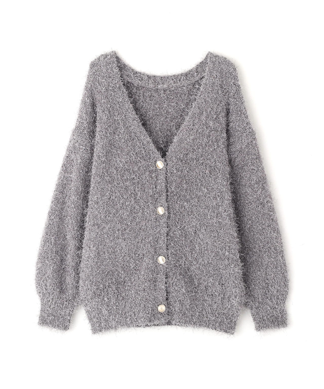 《EDIT COLOGNE》ラメフェザーカーディガン