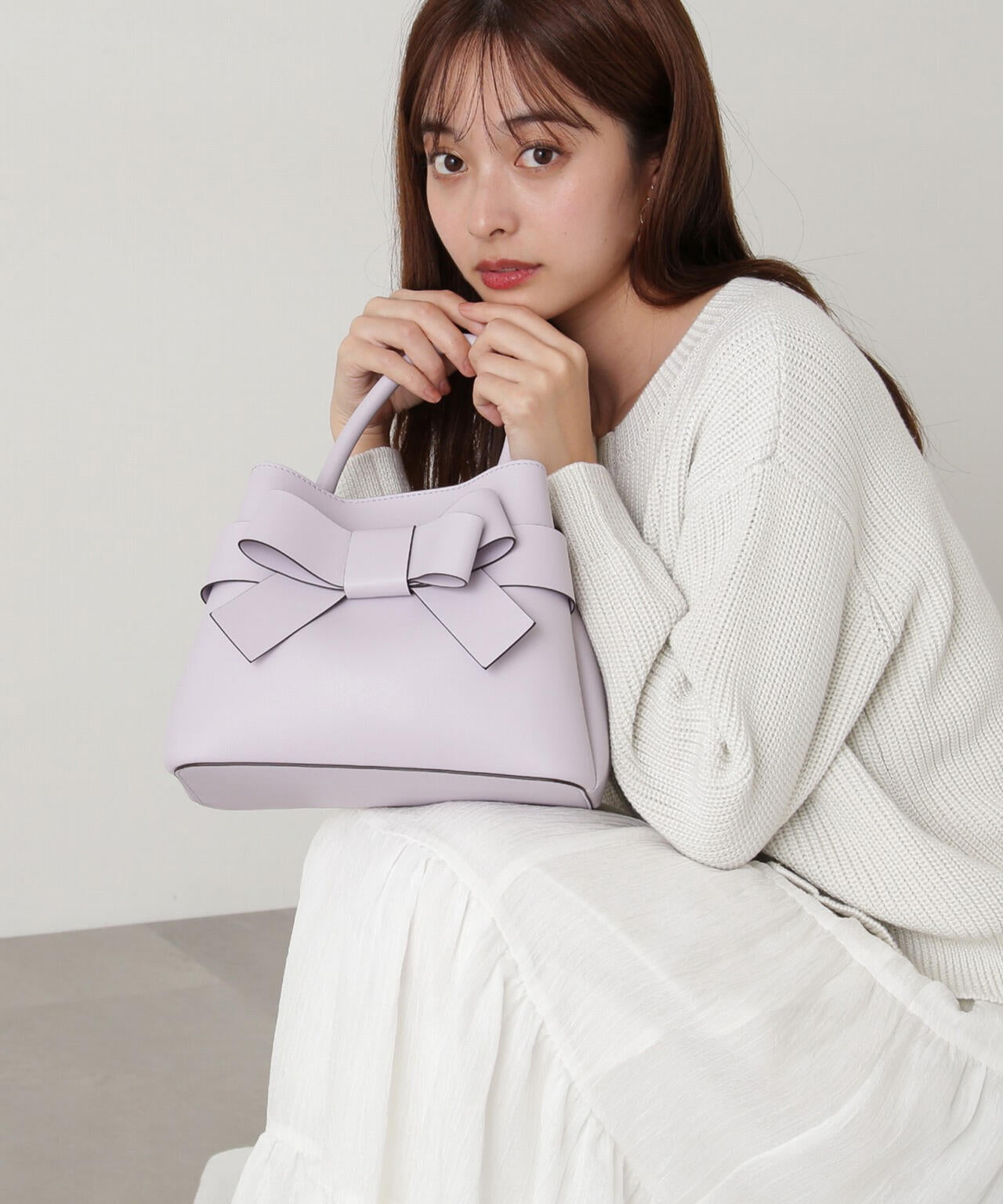 フロントリボンバッグ【ラベンダー:WEB限定】
