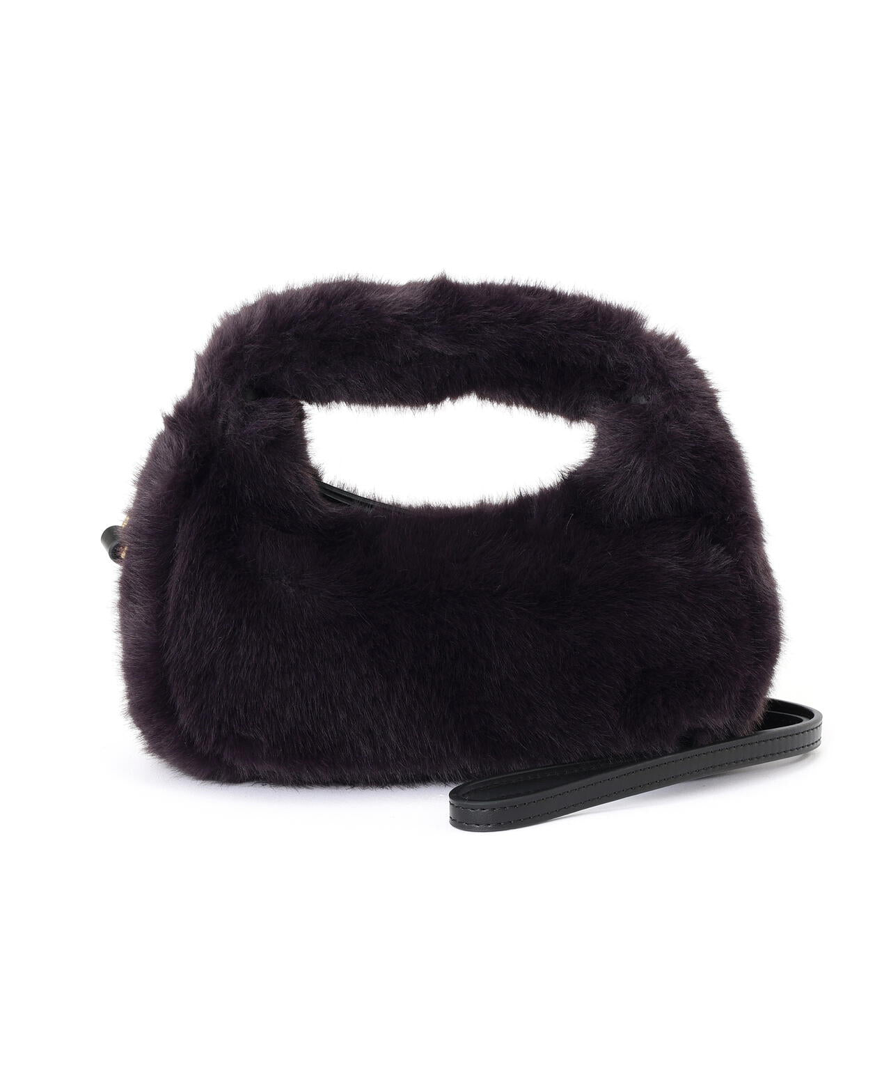 フェイクファーハンドルミニバッグ