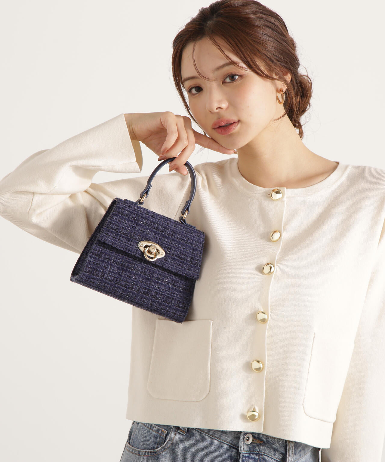 ツイードミニショルダーバッグ