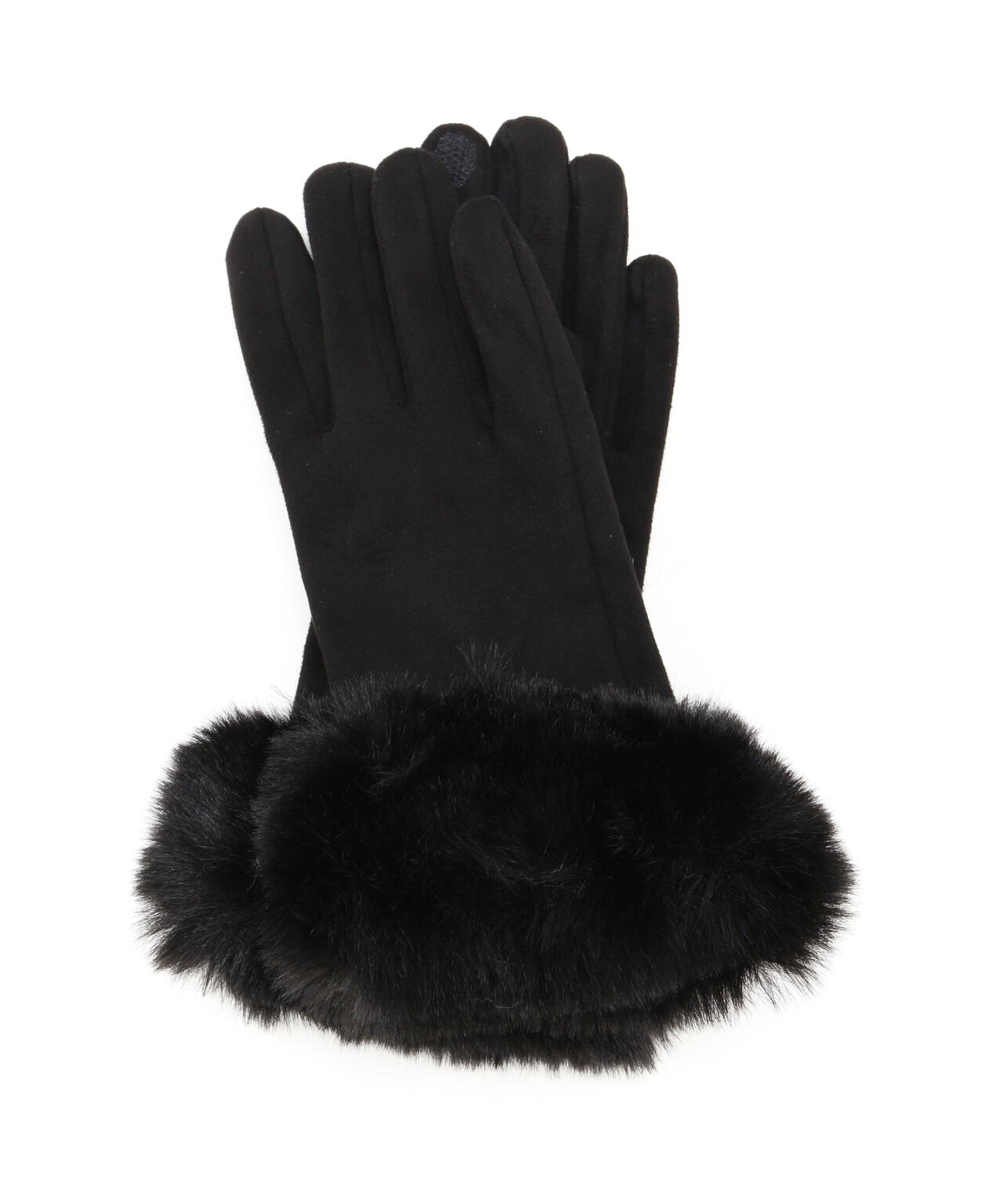 フェイクスエードファーグローブ