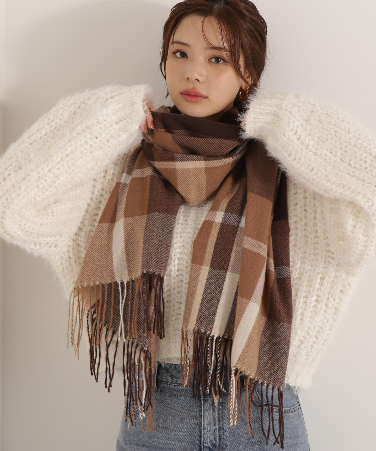 ダークトーンチェックストール | PROPORTION BODY DRESSING