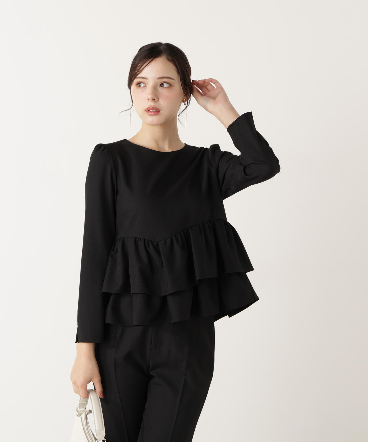 ランダムヘムペプラムブラウス