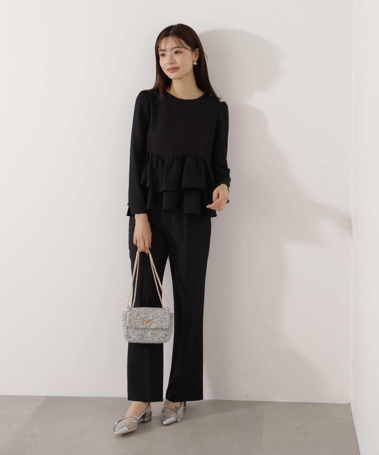 ランダムヘムペプラムブラウス