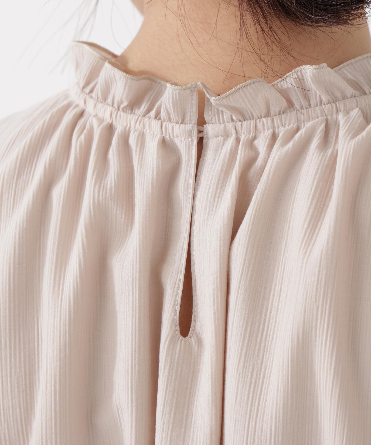 ウエストシャーリングブラウス