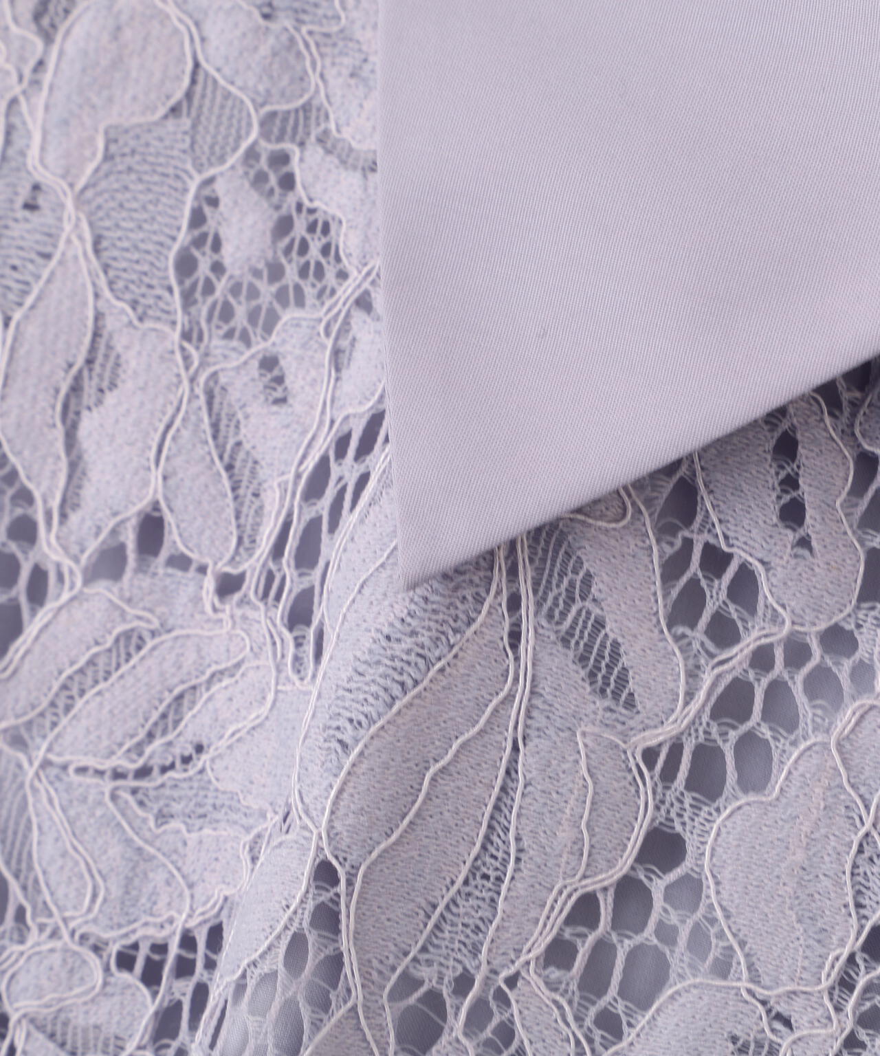 <ウォッシャブル>ビッグ衿レースブラウス