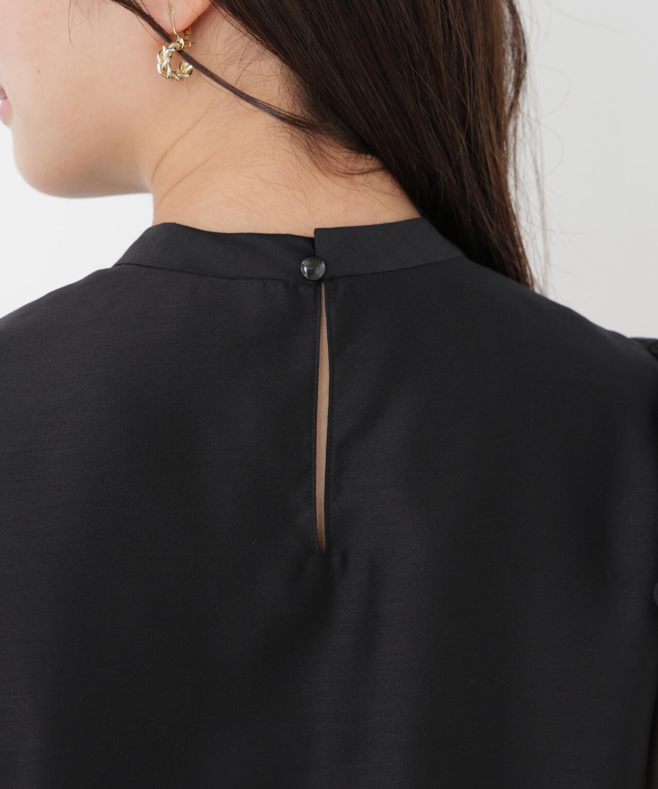 【6/5~6/7 オンライン限定2buy10%OFF対象】<ウォッシャブル>フリルスリーブタックブラウス