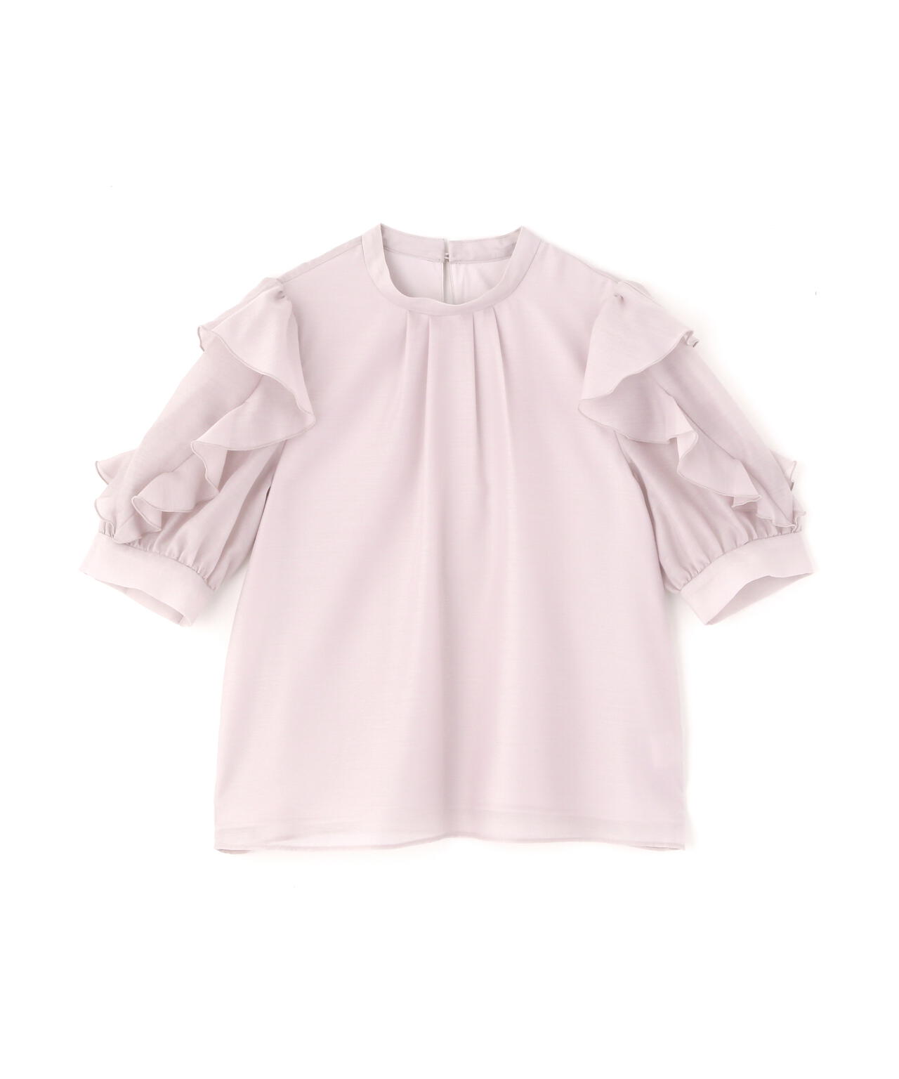 【6/5~6/7 オンライン限定2buy10%OFF対象】<ウォッシャブル>フリルスリーブタックブラウス