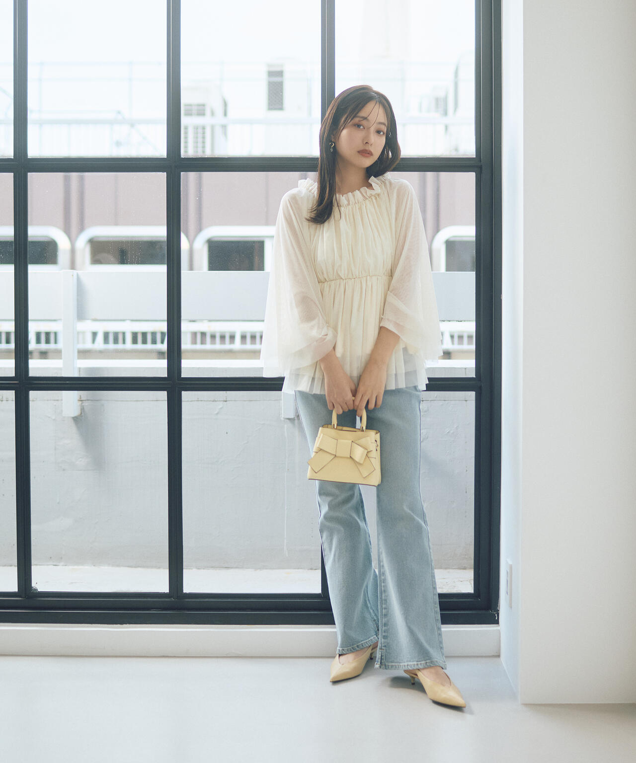 model:165cm B:82 W:59 H:86 S:25cm 着用サイズ:M
