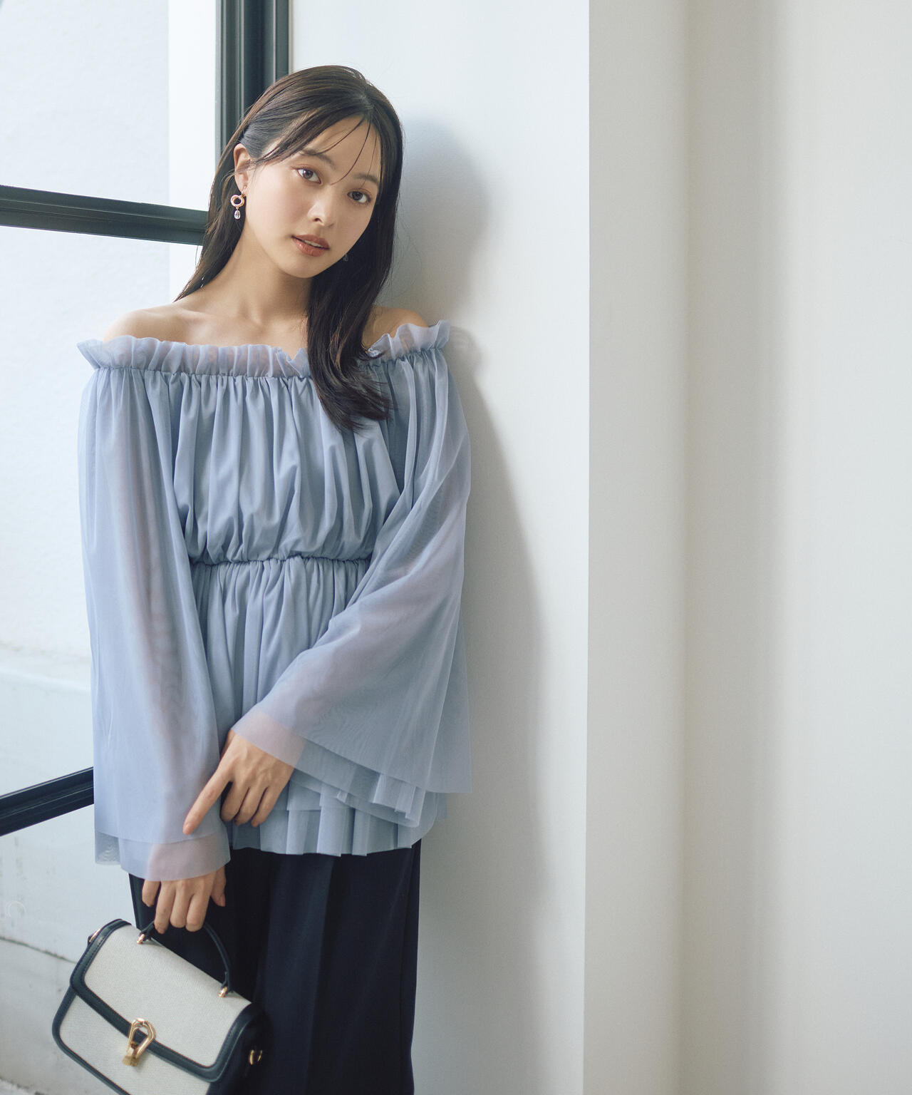 model:165cm B:82 W:59 H:86 S:25cm 着用サイズ:M