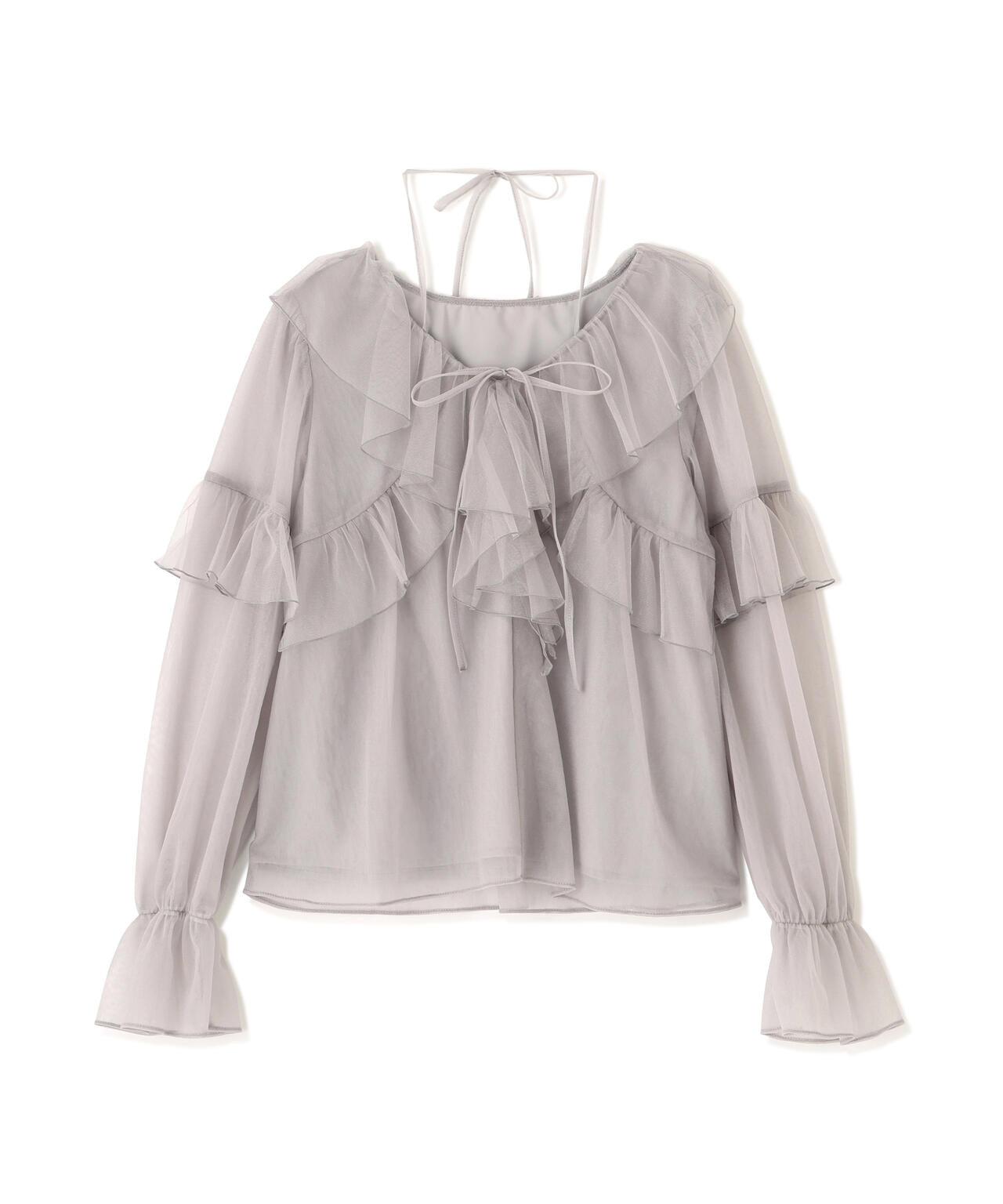 チュールラッフルブラウス【WEB・一部店舗限定】