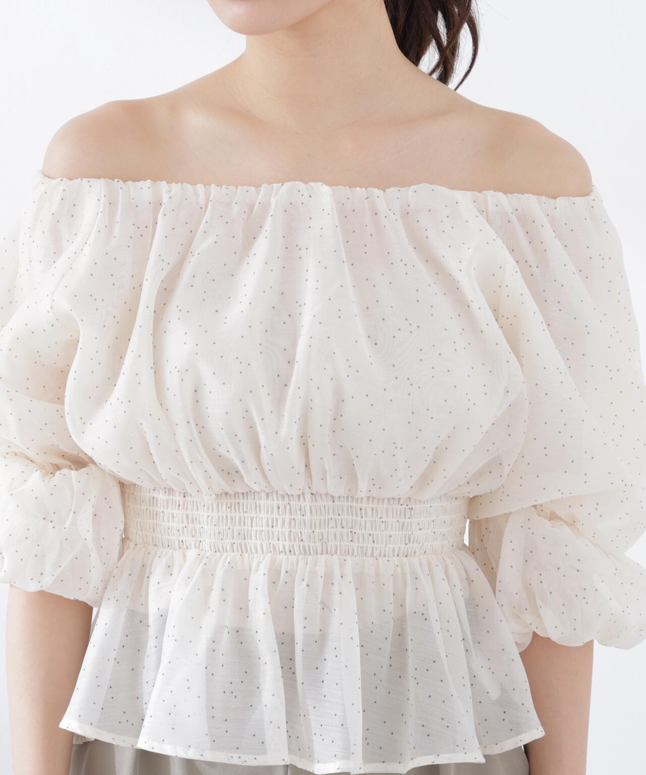 2wayオフショルフィッシュテールブラウス