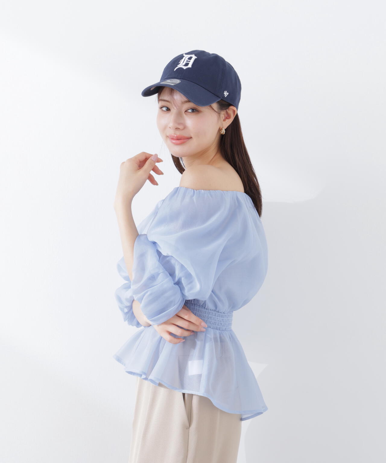 2wayオフショルフィッシュテールブラウス