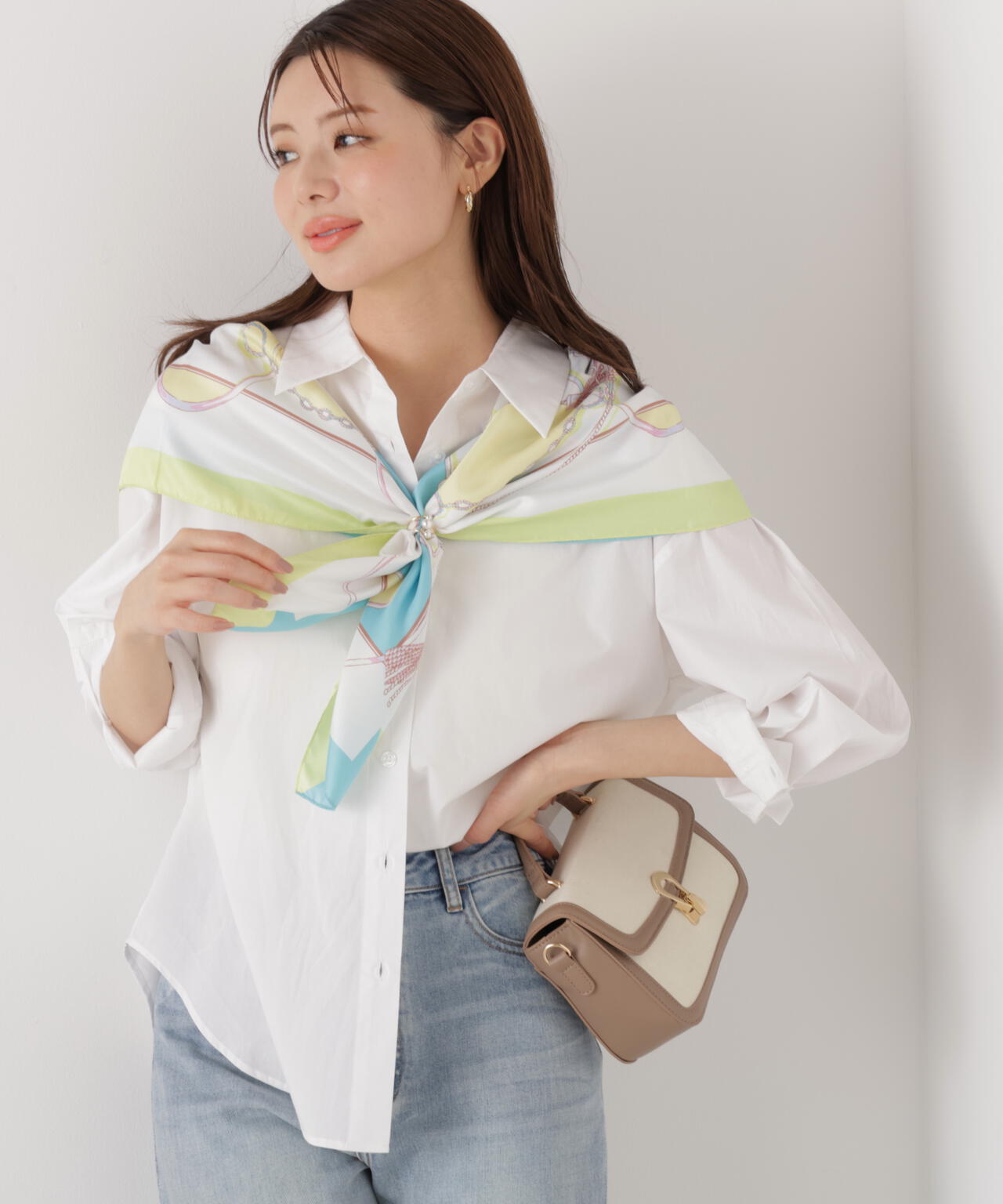 <ウォッシャブル>〈a/mie〉オーバーシャツ