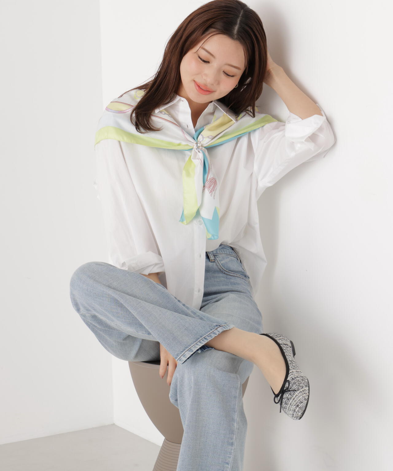 <ウォッシャブル>〈a/mie〉オーバーシャツ