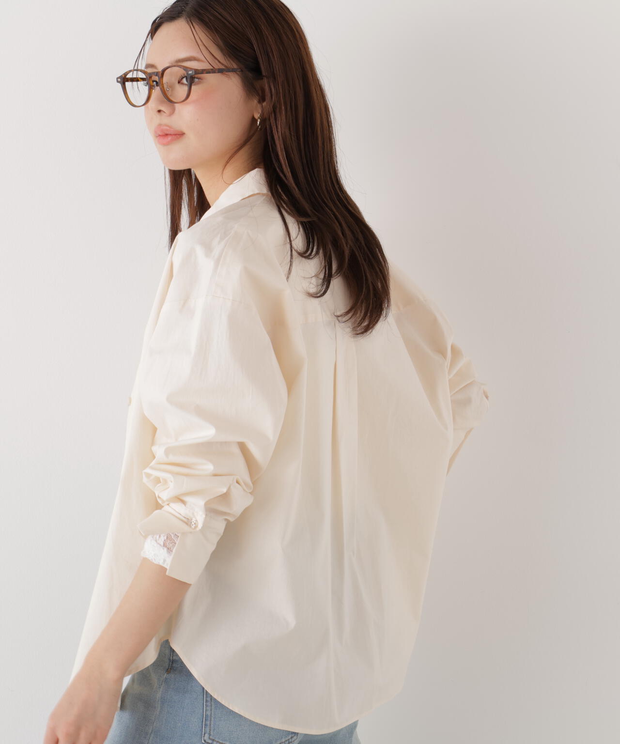 <ウォッシャブル>〈a/mie〉オーバーシャツ