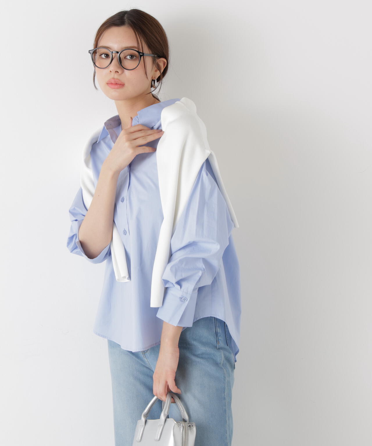 <ウォッシャブル>〈a/mie〉オーバーシャツ