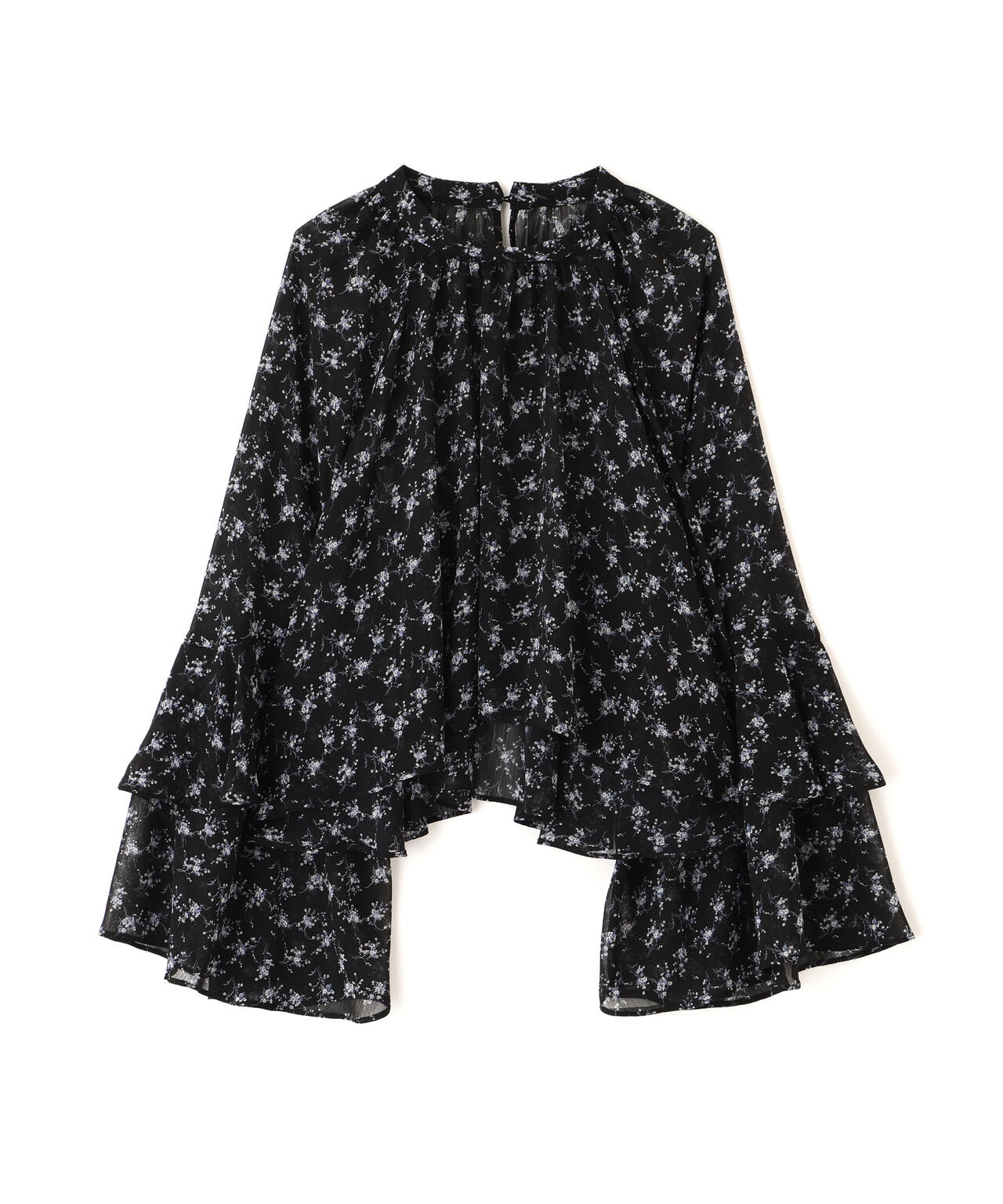 <ウォッシャブル>〈a/mie〉ジョーゼットボリュームブラウス