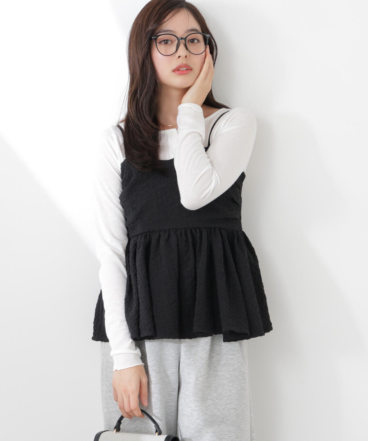 〈a/mie〉膨れジャガードビスチェ