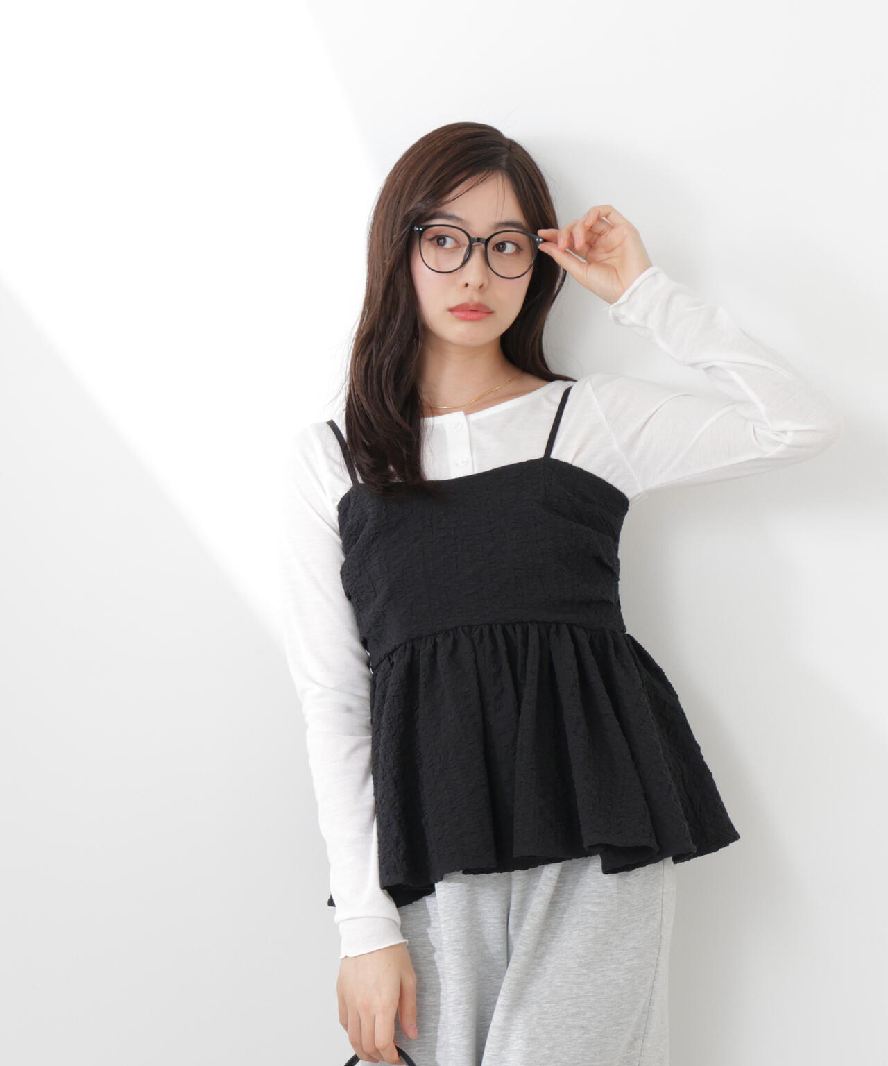 〈a/mie〉膨れジャガードビスチェ