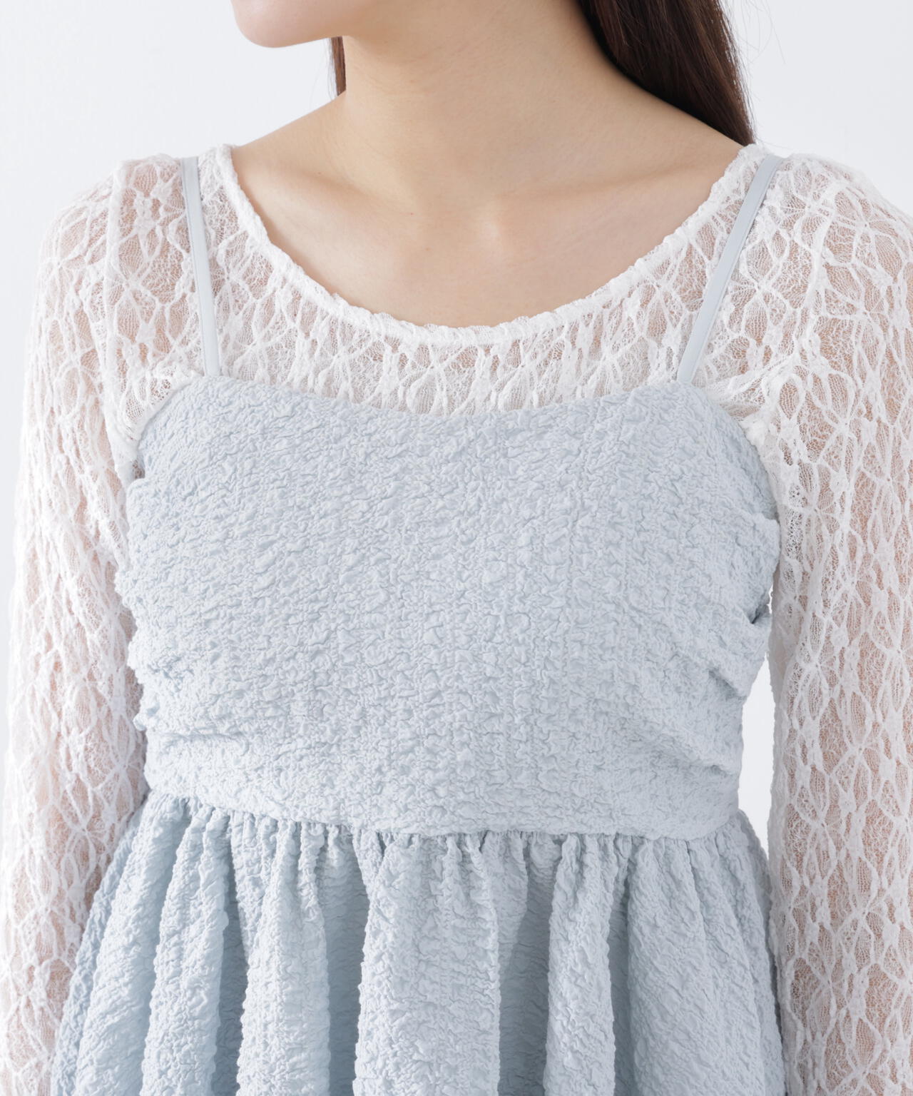 〈a/mie〉膨れジャガードビスチェ