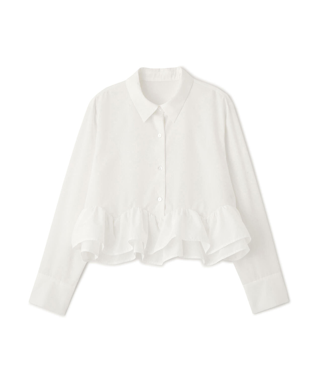 〈a/mie〉ホイップフリルシャツ