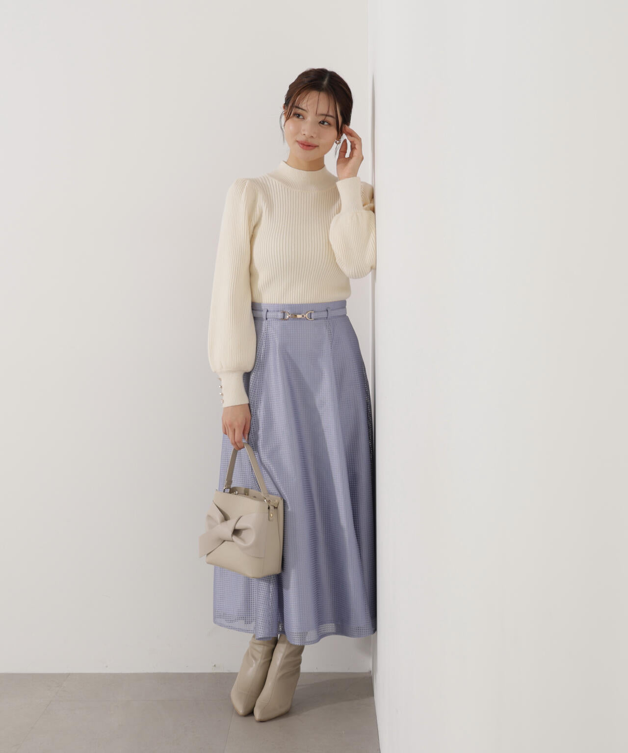 ビット付きシアーメッシュスカート