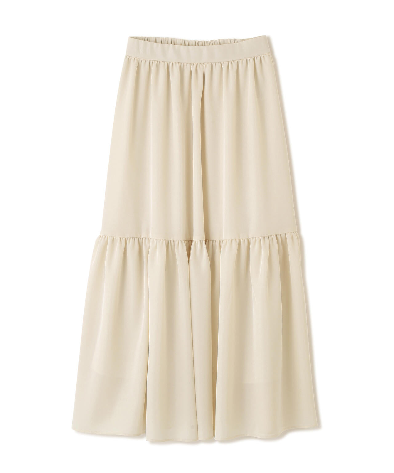 ニュアンスサテンティアードスカート