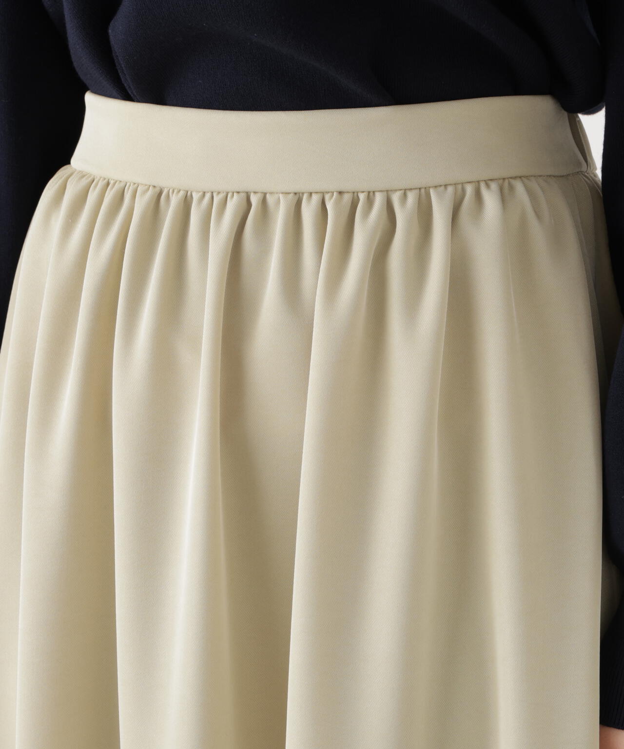 ニュアンスサテンティアードスカート