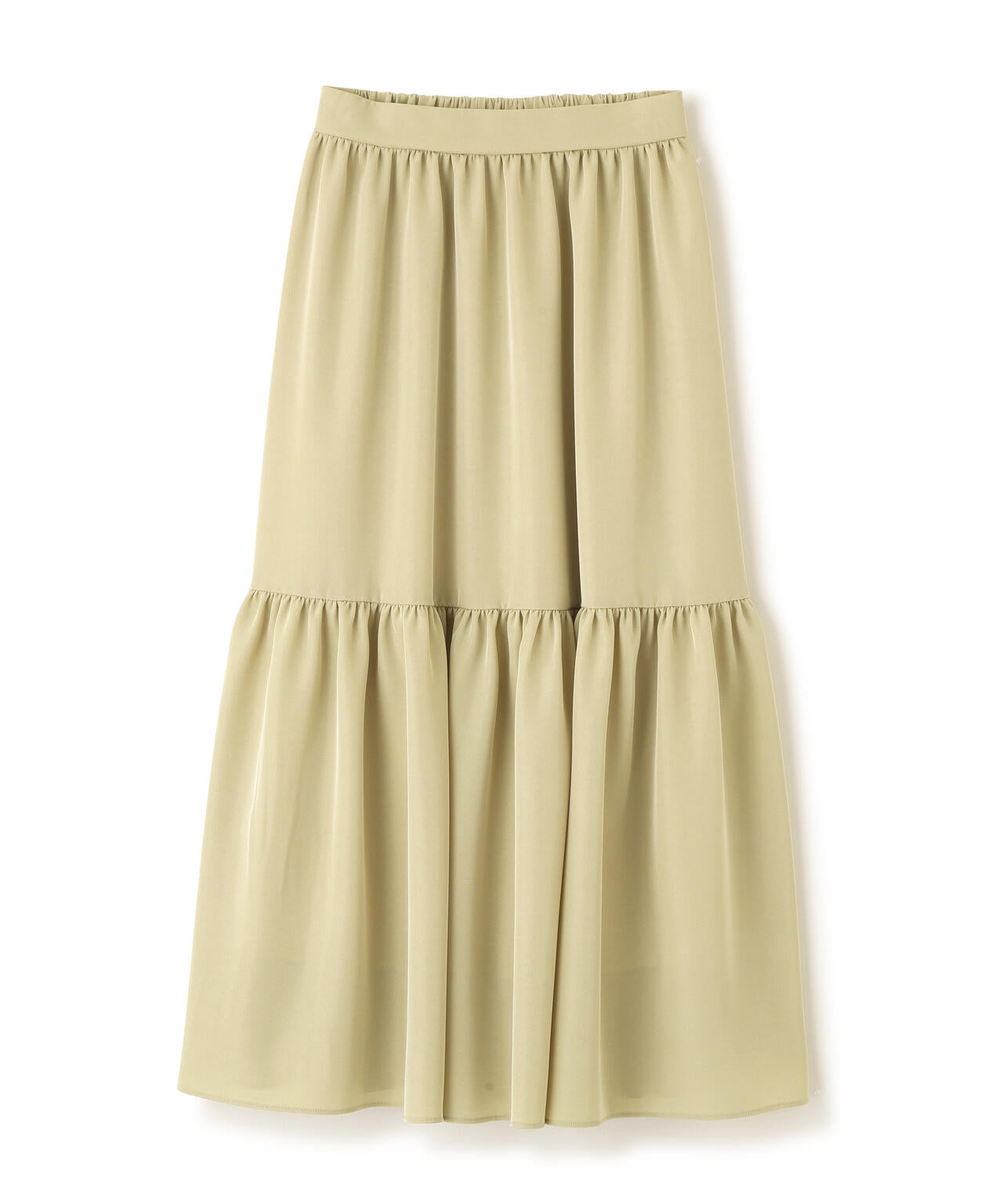 ニュアンスサテンティアードスカート