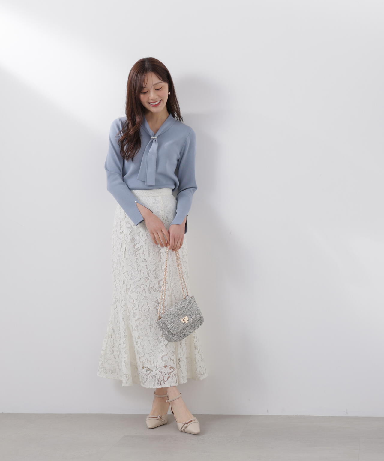 【6/5~6/7 オンライン限定2buy10%OFF対象】レースマーメイドスカート
