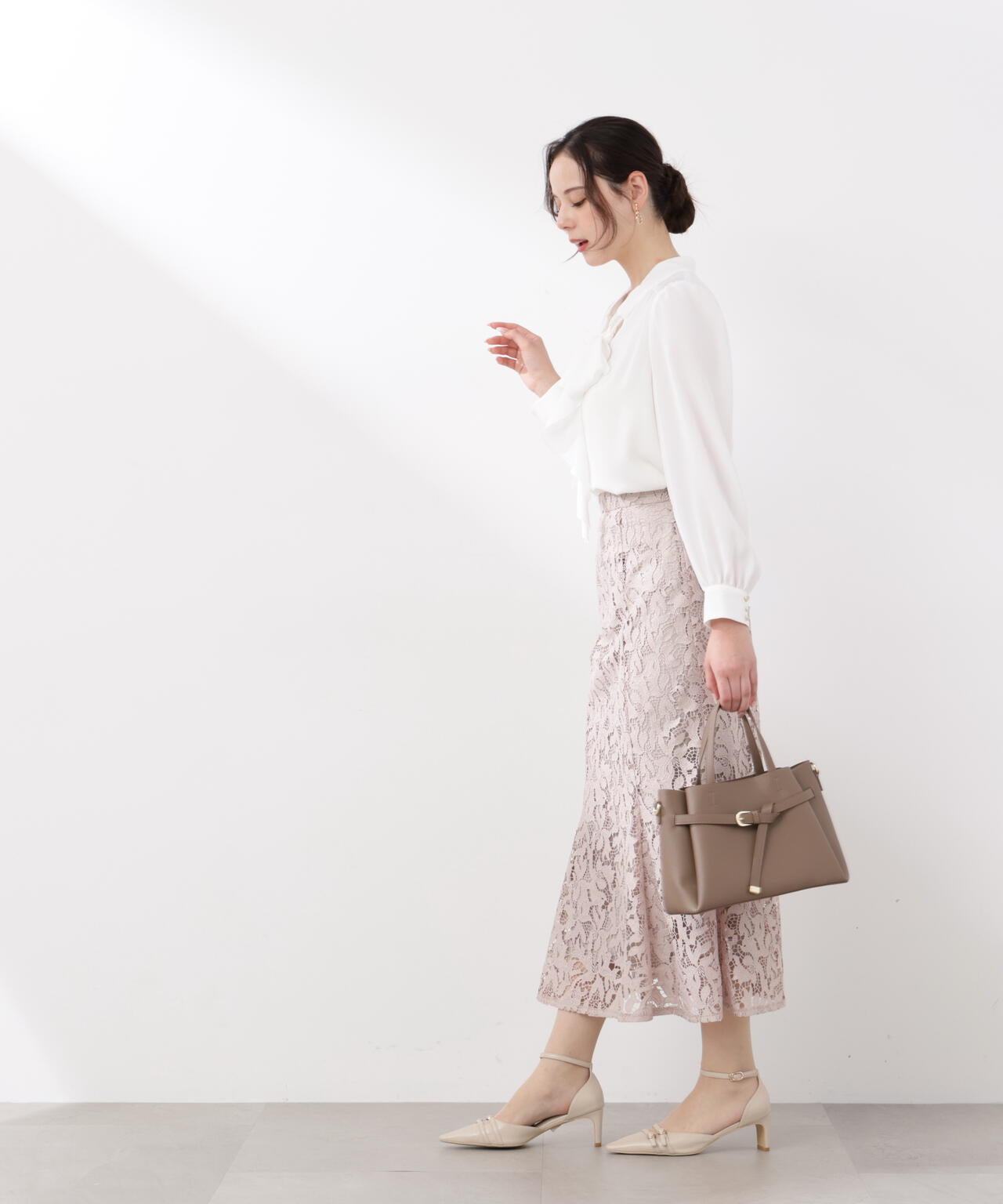 【6/5~6/7 オンライン限定2buy10%OFF対象】レースマーメイドスカート