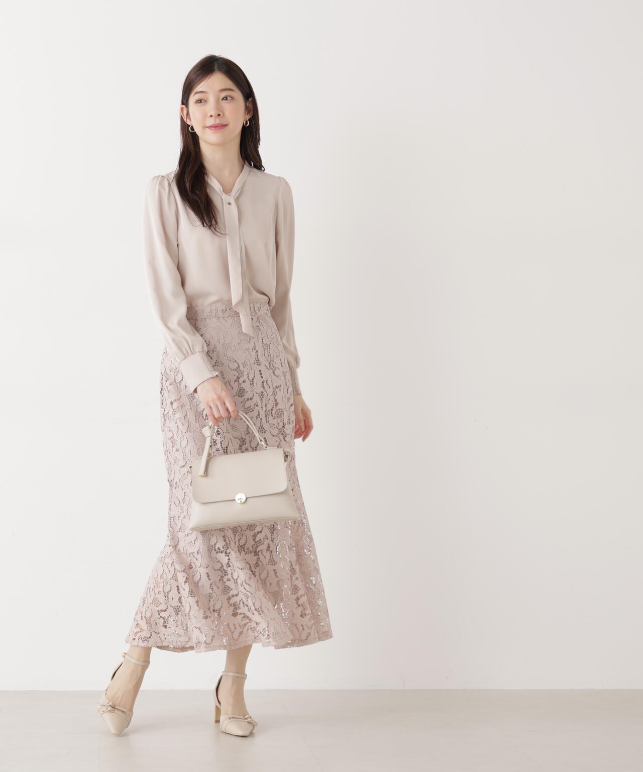 【6/5~6/7 オンライン限定2buy10%OFF対象】レースマーメイドスカート