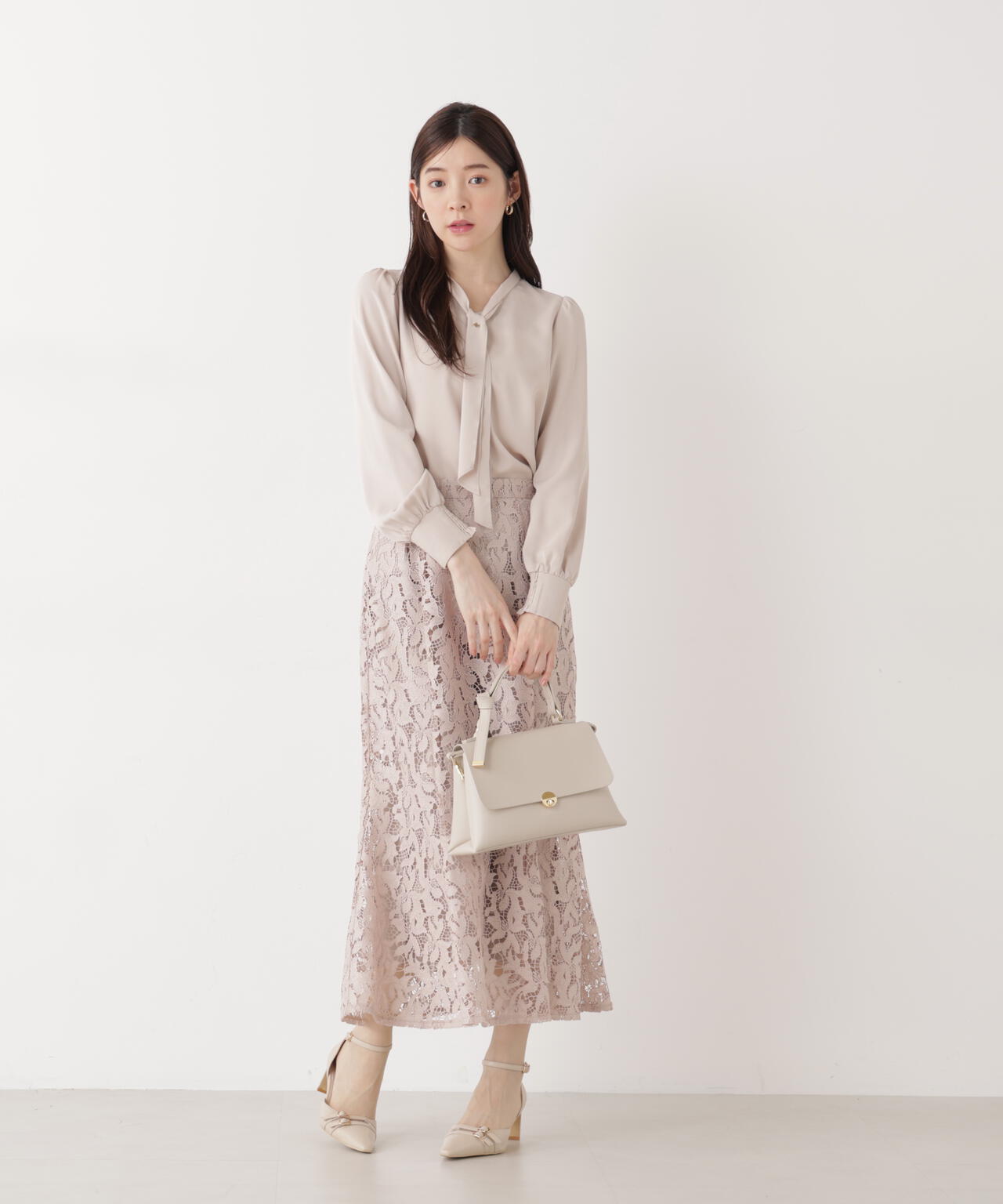 【6/5~6/7 オンライン限定2buy10%OFF対象】レースマーメイドスカート