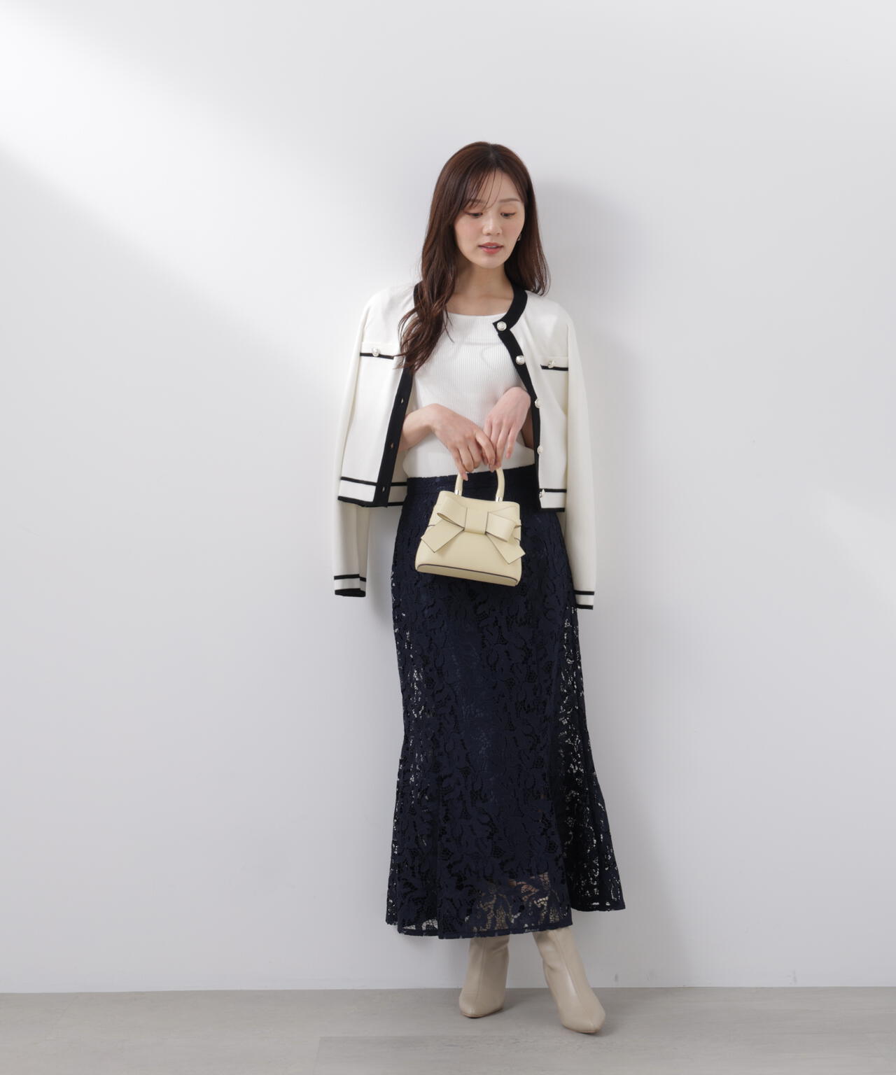 【6/5~6/7 オンライン限定2buy10%OFF対象】レースマーメイドスカート