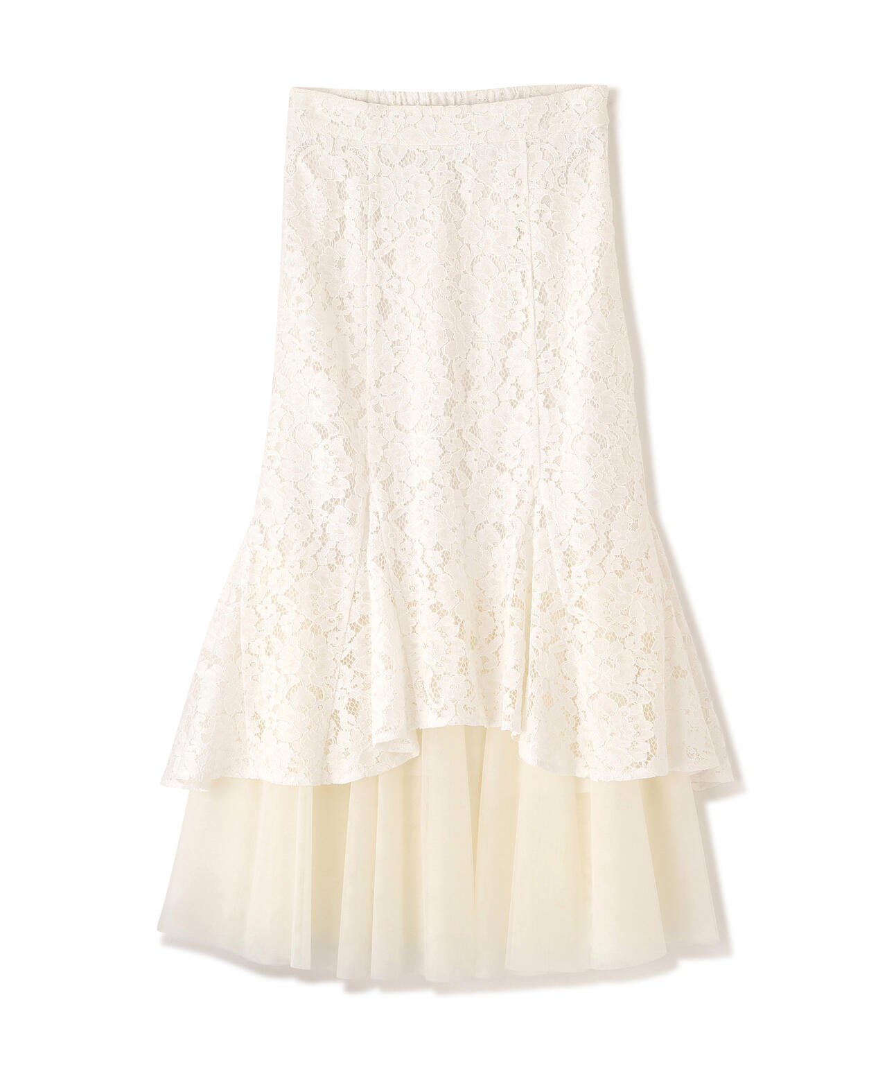 チュールドッキングレーススカート