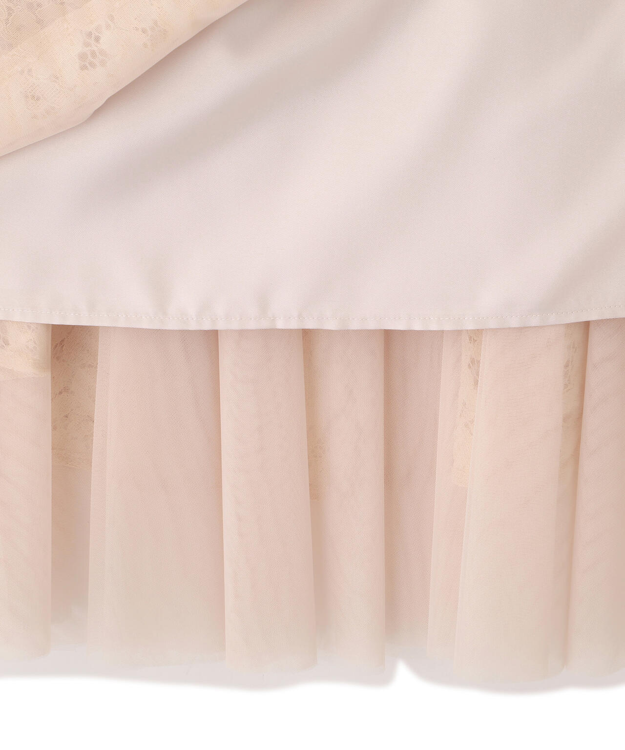 チュールドッキングレーススカート