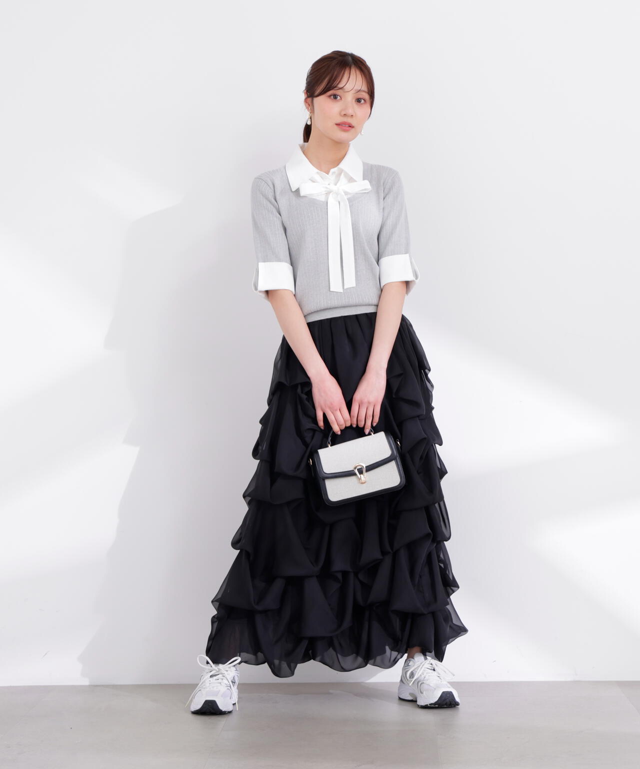 model:166cm B:78 W:56 H:83 S:24.5cm 着用サイズ:M