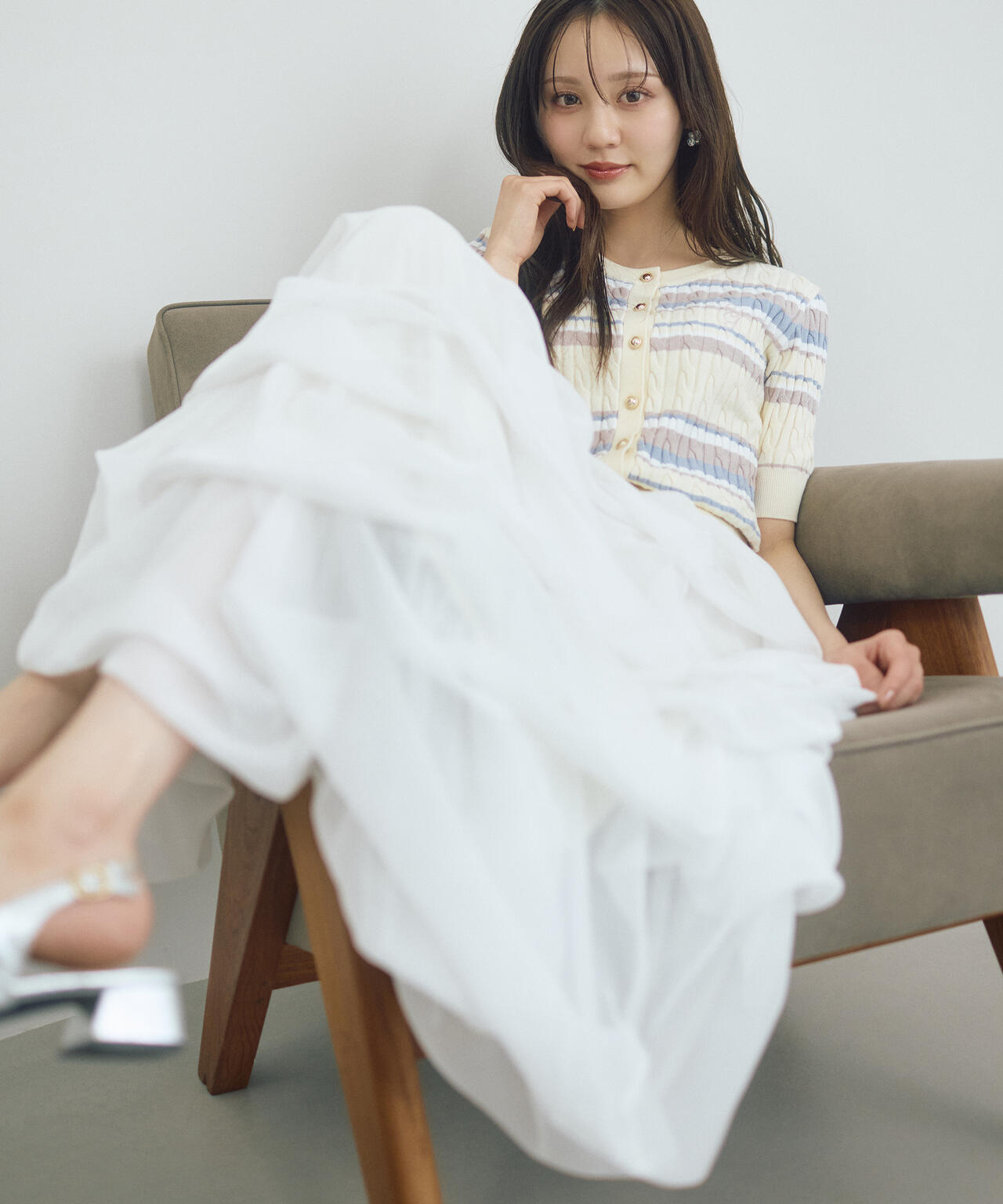 model:166cm B:78 W:56 H:83 S:24.5cm 着用サイズ:M