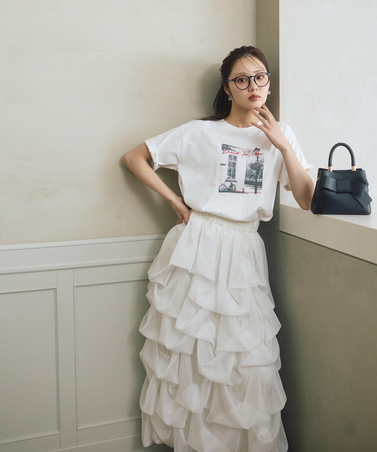 model:166cm B:78 W:56 H:83 S:24.5cm 着用サイズ:M